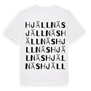 Hjällnäs ordlek t-shirt – ekologisk bomull t-shirt från Pinshirt