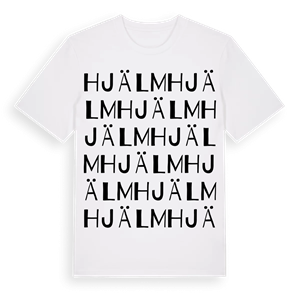 Hjälm ordlek t-shirt – ekologisk bomull t-shirt från Pinshirt