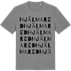 Mid Heather Gray t-shirt med Hjälmared ordlek t-shirt