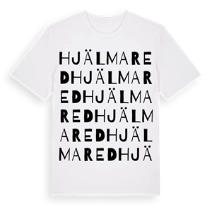 Hjälmared ordlek t-shirt – ekologisk bomull t-shirt från Pinshirt