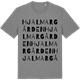 Mid Heather Gray t-shirt med Hjalmargården ordlek t-shirt