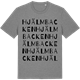 Mid Heather Gray t-shirt med Hjälmbacken ordlek t-shirt