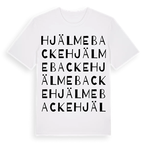 Hjälmebacke ordlek t-shirt – ekologisk bomull t-shirt från Pinshirt