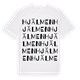 White t-shirt med Hjälmen ordlek t-shirt
