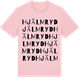Pink Cotton t-shirt med Hjälmryd ordlek t-shirt