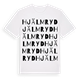 White t-shirt med Hjälmryd ordlek t-shirt