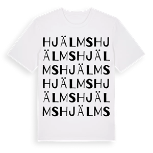 Hjälms ordlek t-shirt – ekologisk bomull t-shirt från Pinshirt