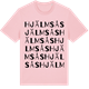 Pink Cotton t-shirt med Hjälmsås ordlek t-shirt