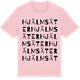Pink Cotton t-shirt med Hjälmsäter ordlek t-shirt