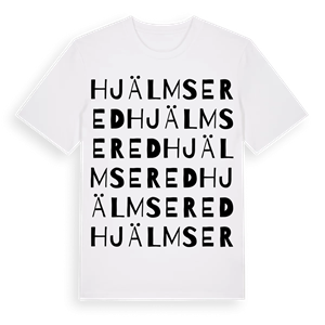 Hjälmsered ordlek t-shirt – ekologisk bomull t-shirt från Pinshirt