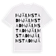 White t-shirt med Hjälmstad ordlek t-shirt
