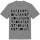 Mid Heather Gray t-shirt med Hjälmstad ordlek t-shirt