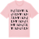 Pink Cotton t-shirt med Hjälmvik ordlek t-shirt