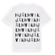 White t-shirt med Hjälmvik ordlek t-shirt