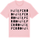 Pink Cotton t-shirt med Hjälperöd ordlek t-shirt