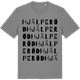 Mid Heather Gray t-shirt med Hjälperöd ordlek t-shirt