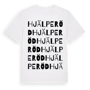 Hjälperöd ordlek t-shirt – ekologisk bomull t-shirt från Pinshirt