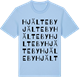 Blue Soul t-shirt med Hjälteby ordlek t-shirt