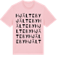 Pink Cotton t-shirt med Hjälteby ordlek t-shirt