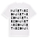 White t-shirt med Hjärtared ordlek t-shirt