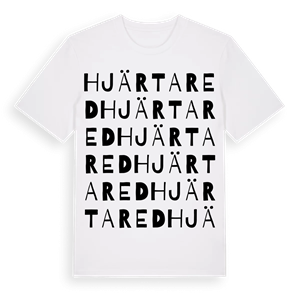 Hjärtared ordlek t-shirt – ekologisk bomull t-shirt från Pinshirt