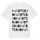 White t-shirt med Hjärterud ordlek t-shirt