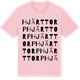 Pink Cotton t-shirt med Hjärttorp ordlek t-shirt