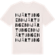 Vintage White t-shirt med Hjärtungen ordlek t-shirt