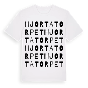 Hjortatorpet ordlek t-shirt – ekologisk bomull t-shirt från Pinshirt
