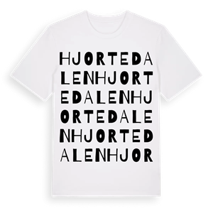 Hjortedalen ordlek t-shirt – ekologisk bomull t-shirt från Pinshirt