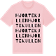 Pink Cotton t-shirt med Hjortekullen ordlek t-shirt