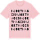 Pink Cotton t-shirt med Hjorthagen ordlek t-shirt
