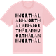 Pink Cotton t-shirt med Hjorthålan ordlek t-shirt