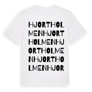 Hjortholmen ordlek t-shirt – ekologisk bomull t-shirt från Pinshirt