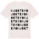 Vintage White t-shirt med Hjortryd ordlek t-shirt
