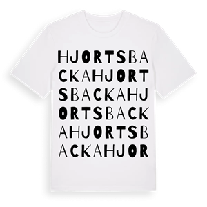 Hjortsbacka ordlek t-shirt – ekologisk bomull t-shirt från Pinshirt
