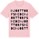 Pink Cotton t-shirt med Hjorttorps Hede ordlek t-shirt