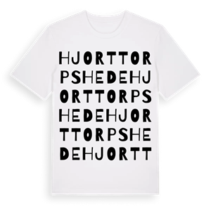 Hjorttorps Hede ordlek t-shirt – ekologisk bomull t-shirt från Pinshirt