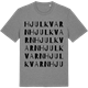 Mid Heather Gray t-shirt med Hjulkvarn ordlek t-shirt