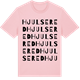 Pink Cotton t-shirt med Hjulsered ordlek t-shirt