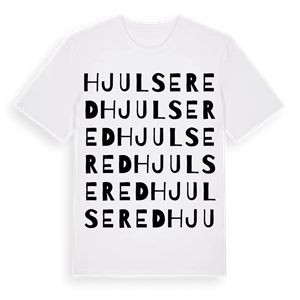 Hjulsered ordlek t-shirt – ekologisk bomull t-shirt från Pinshirt