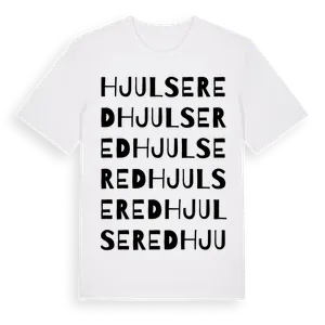 Hjulsered ordlek t-shirt – ekologisk bomull t-shirt från Pinshirt
