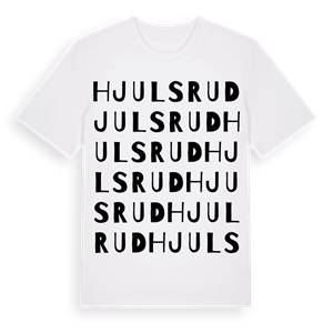 Hjulsrud ordlek t-shirt – ekologisk bomull t-shirt från Pinshirt