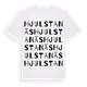 White t-shirt med Hjulstanäs ordlek t-shirt