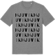 Mid Heather Gray t-shirt med Hjuvik ordlek t-shirt