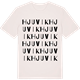 Vintage White t-shirt med Hjuvik ordlek t-shirt