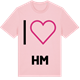 Pink Cotton t-shirt med Jag älskar HM t-shirt stort tryck