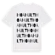 White t-shirt med Hoahult ordlek t-shirt