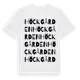 White t-shirt med Höckgården ordlek t-shirt