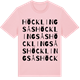 Pink Cotton t-shirt med Höcklingsås ordlek t-shirt